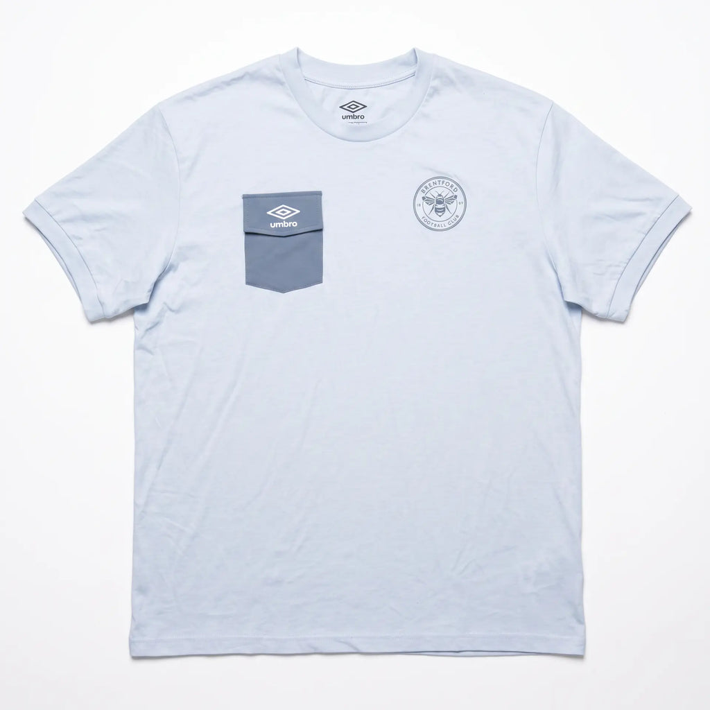 Brentford 2024/25 Arctic Blue Presentation T-Shirt front