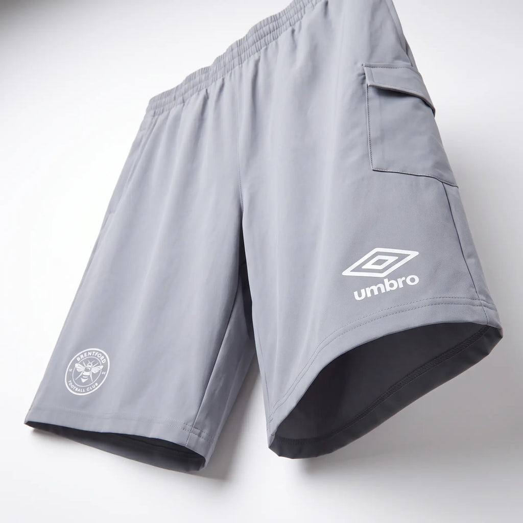 Brentford Flint Grey Presentation Woven Shorts detail