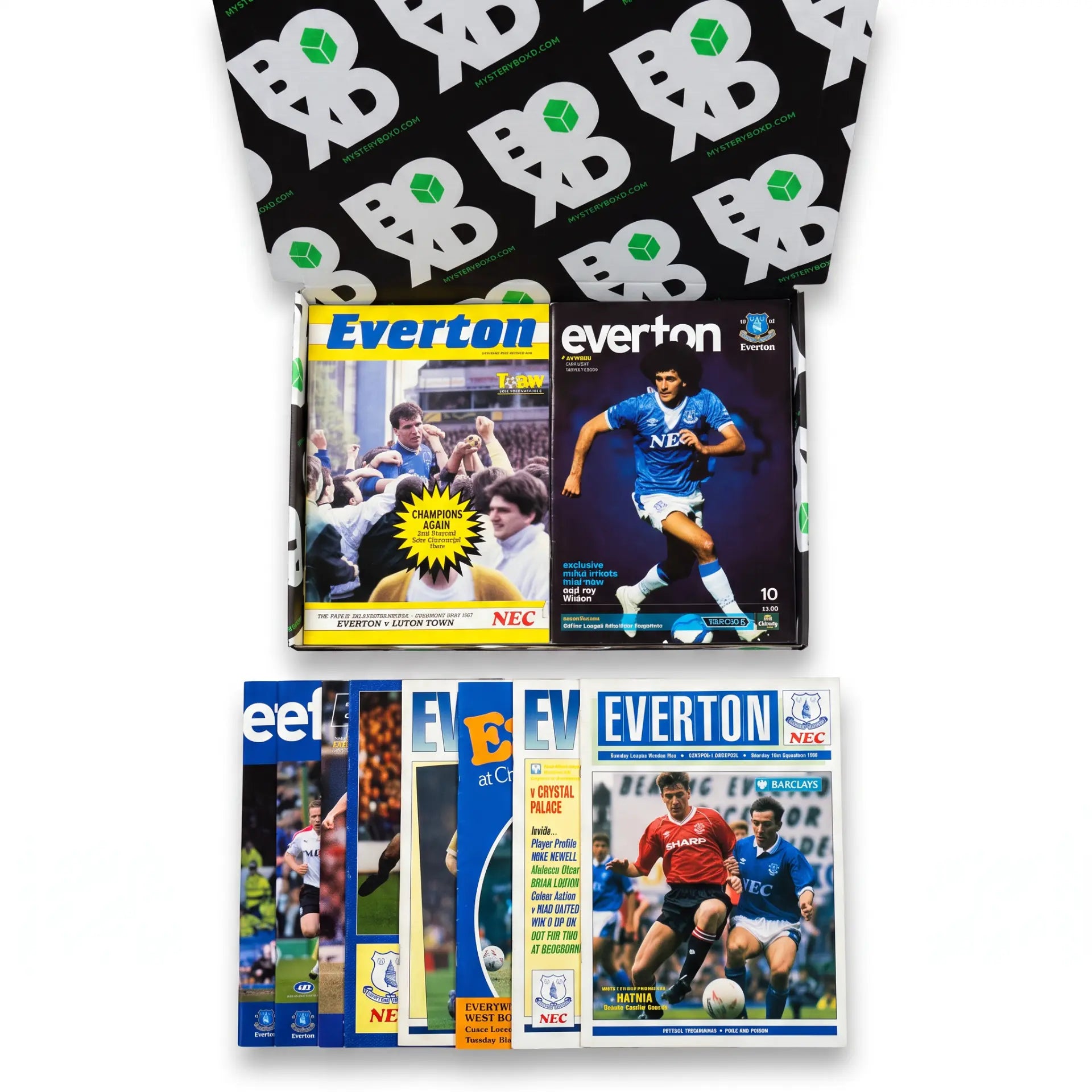 Everton Retro Programmes Mystery Gift Box 10 Pack