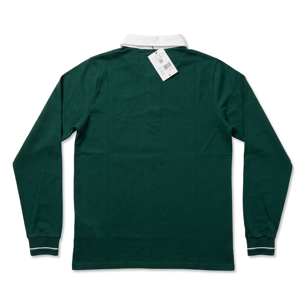 Real Betis Olive Green Pokororo Long Sleeve Polo Shirt - Back