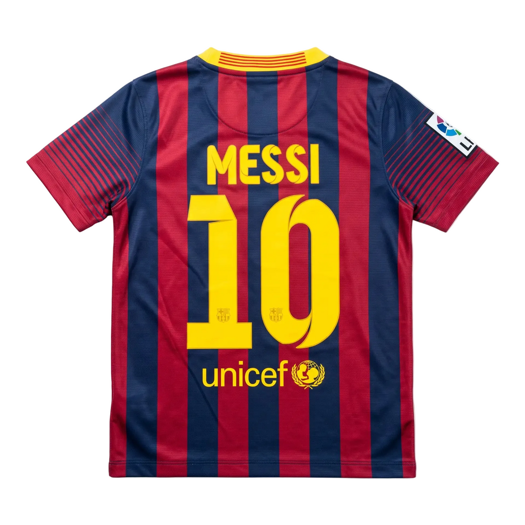 Barcelona 2013/14 Home Football Shirt - Messi 10 - 9-10 Years front