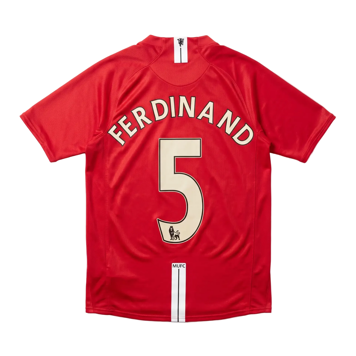 Manchester United 2007/08 Home Football Shirt - Ferdinand 5 - 14-15 Years back view