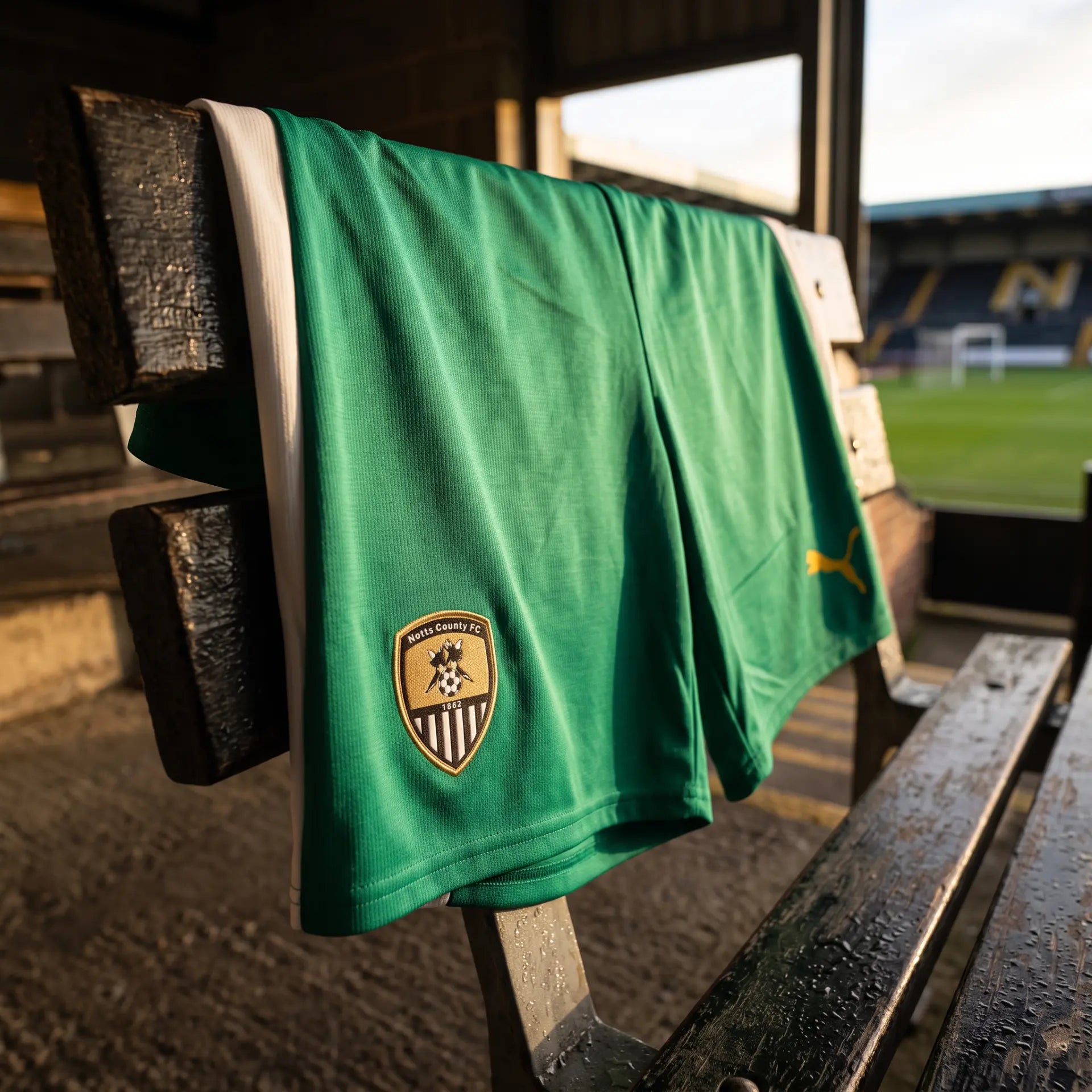 Notts County 2025/26 Player Issue Away Football Shorts - lifestyle
