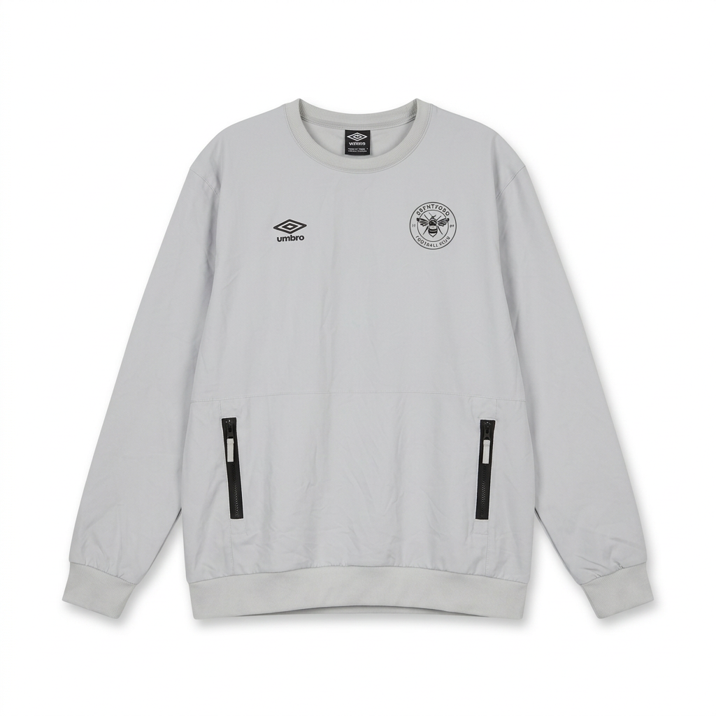 Brentford 2022-23 Oyster Grey Sweatshirt - 3XL