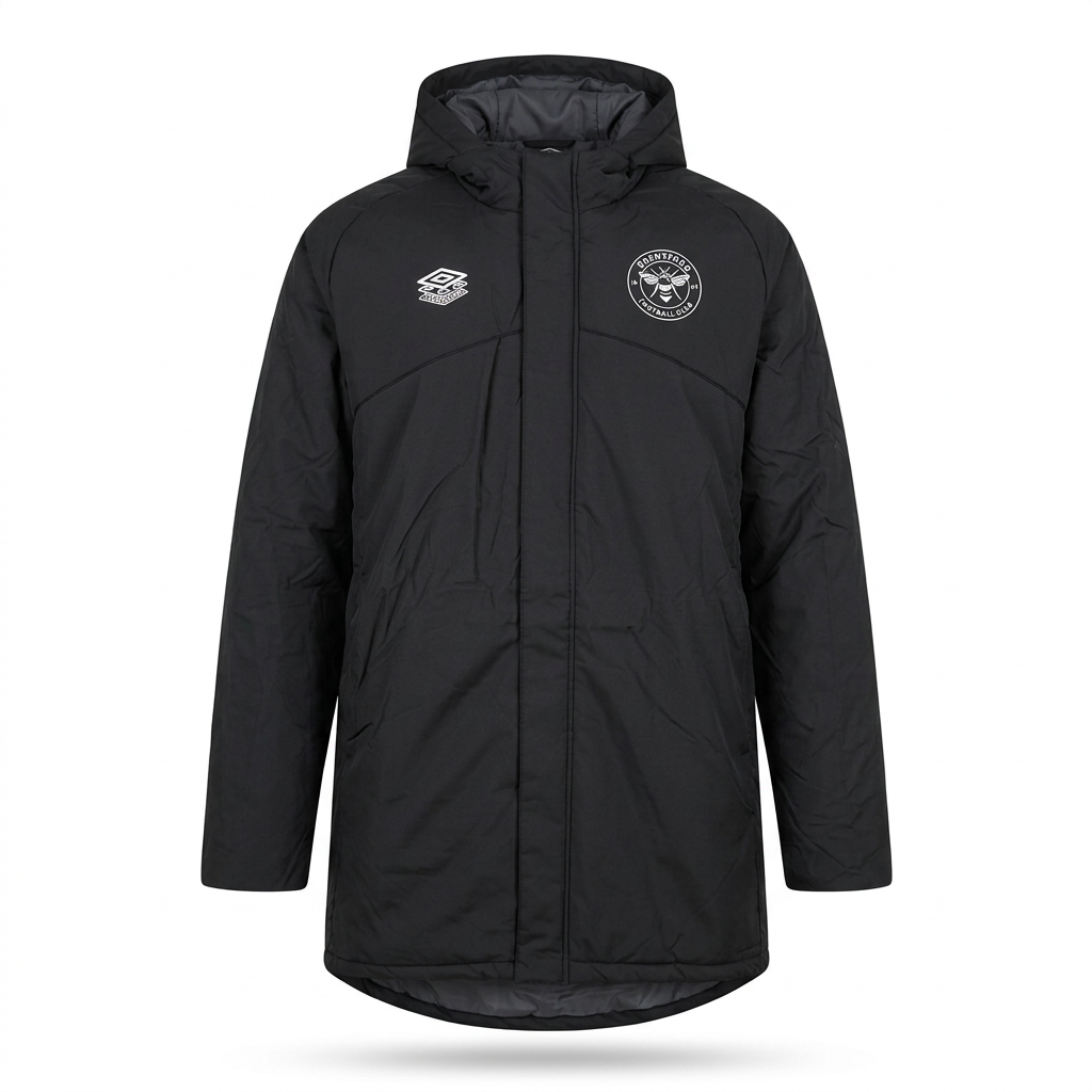 Brentford 2024-25 Black Padded Jacket - 3XL