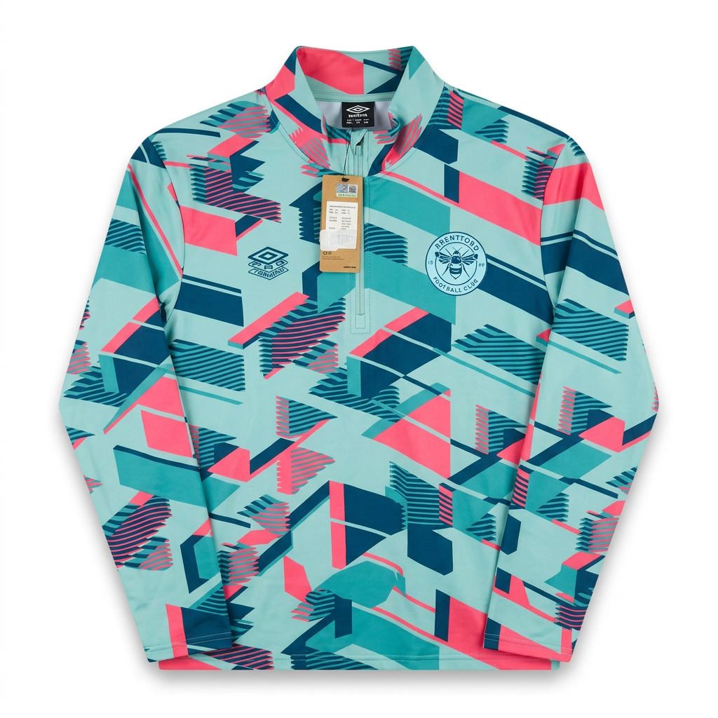 Brentford 2023-24 Aqua Mid Layer 1/4 Zip Top