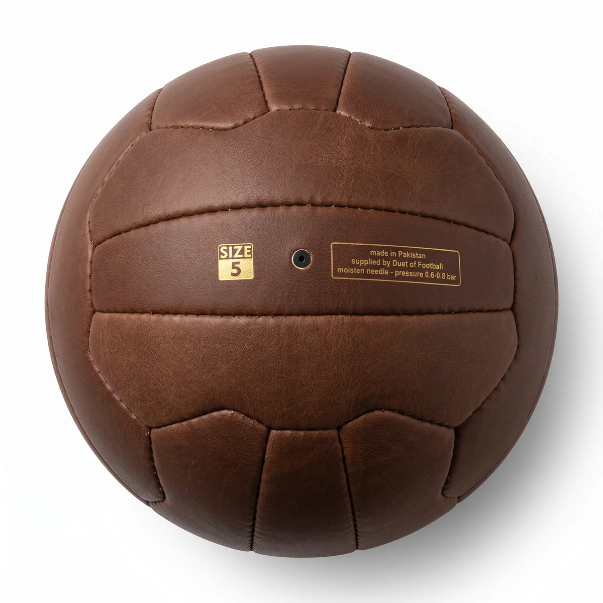 Manchester United Brown Heritage Size 5 Football reverse showing size 5 marking