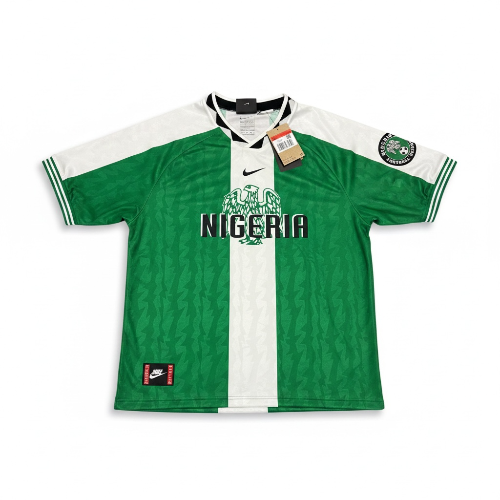 Nigeria 1996 Home Football Shirt - front with tags