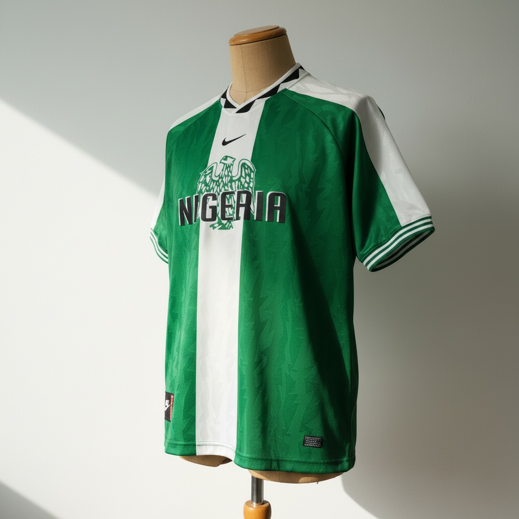 Nigeria 1996 Home Football Shirt - on mannequin