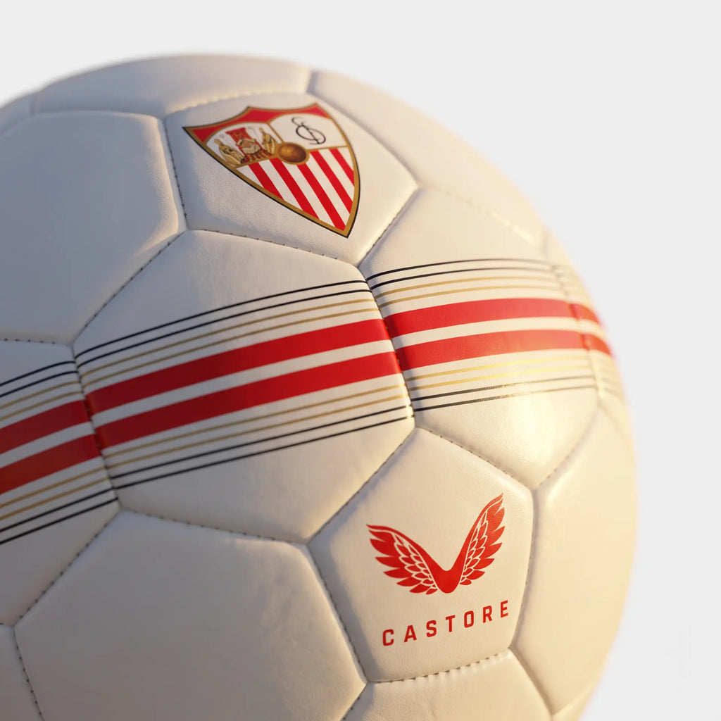 Close-up of Sevilla Castore football stripe detail