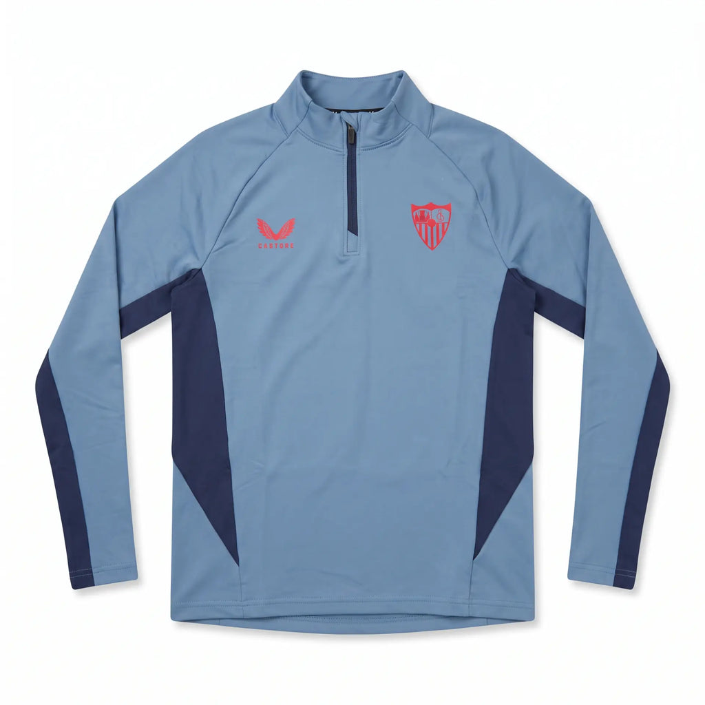 Sevilla Players Quarter Zip Coronet Blue Training Top - front