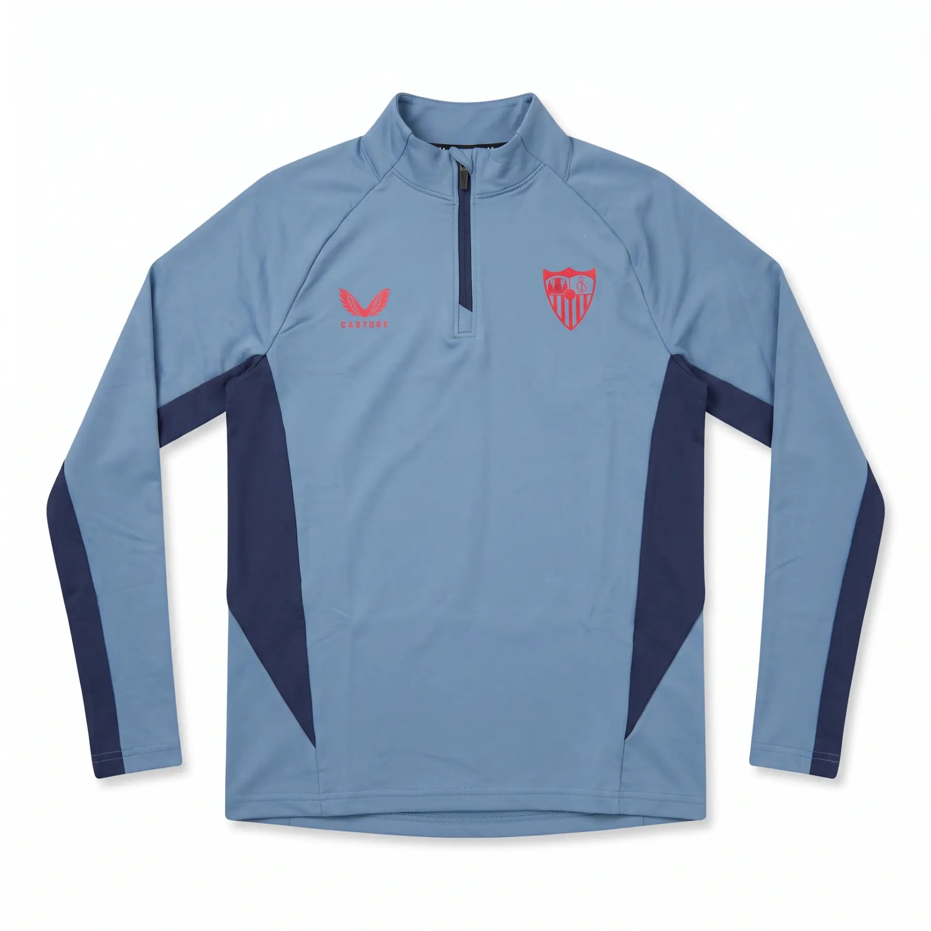 Sevilla Players Quarter Zip Coronet Blue Training Top - front