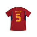 Spain 2022/23 Home Shirt Sergio 5 Back