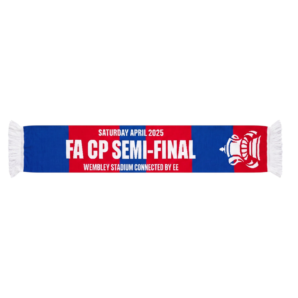 Crystal Palace 2025 FA Cup Semi-Final Scarf reverse Wembley detail