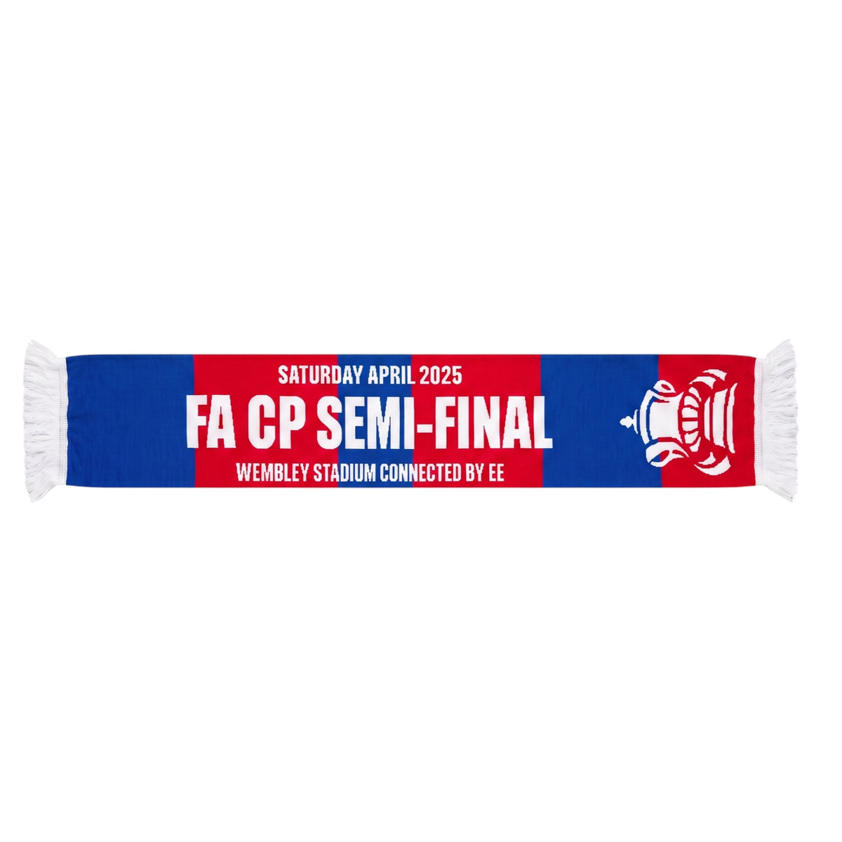 Crystal Palace 2025 FA Cup Semi-Final Scarf reverse Wembley detail